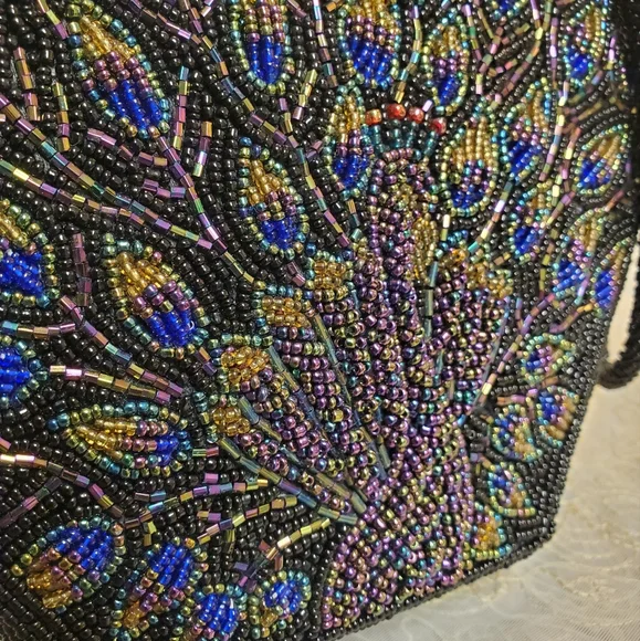 Chico's Beaded Peacock Handbag - Picture 8 of 16